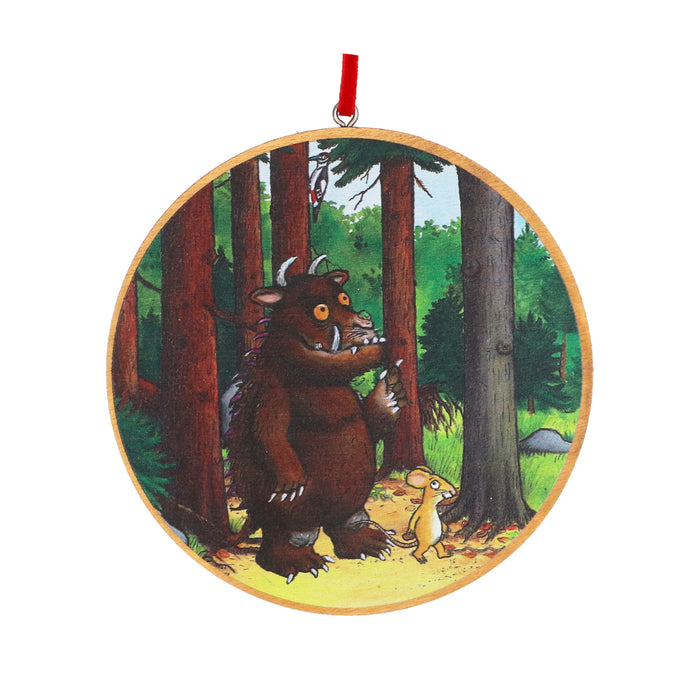 Wood Disc, 10cm - Gruffalo & Mouse in Woods