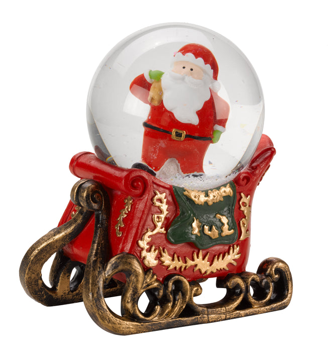 8cm Santa Sleigh SnowSpheres, Mixed Case