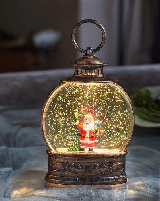 SnowSwirl SantaDecor Lantern