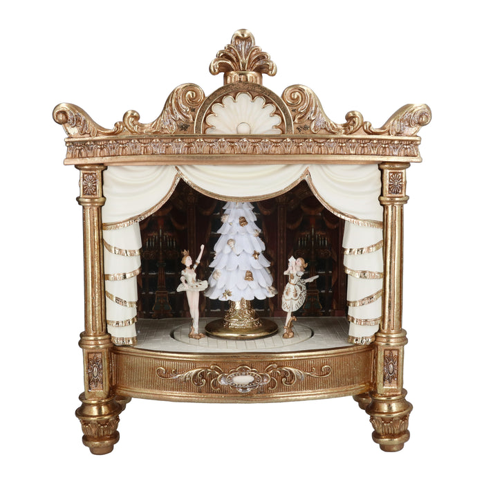Cream/Gold Nutcracker Stage Music Box