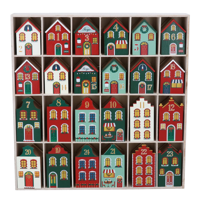 Wooden Advent Calendar - Dutch House Village