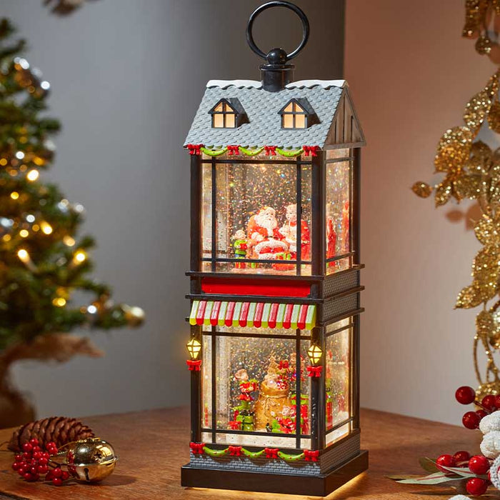 SnowSwirl Santas Home Lantern