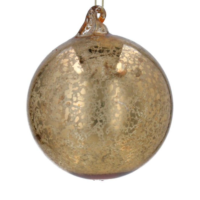 Clear Antique Gold Ball - 80mm