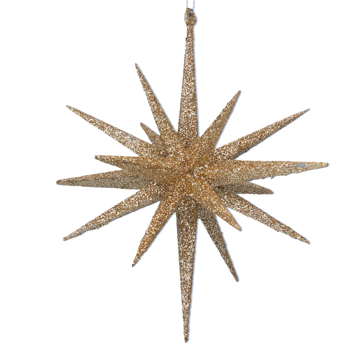 Gold Glitter Bethlehem Star Dec