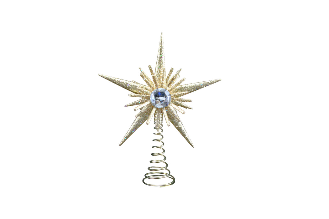 Gold Glitter/Jewel Mini Tree Top Star - 1