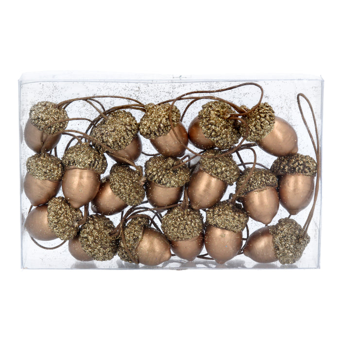 Copper Wood Acorn Dec, Box/18