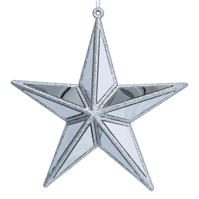 Silver Acrylic/Mirror Star Dec
