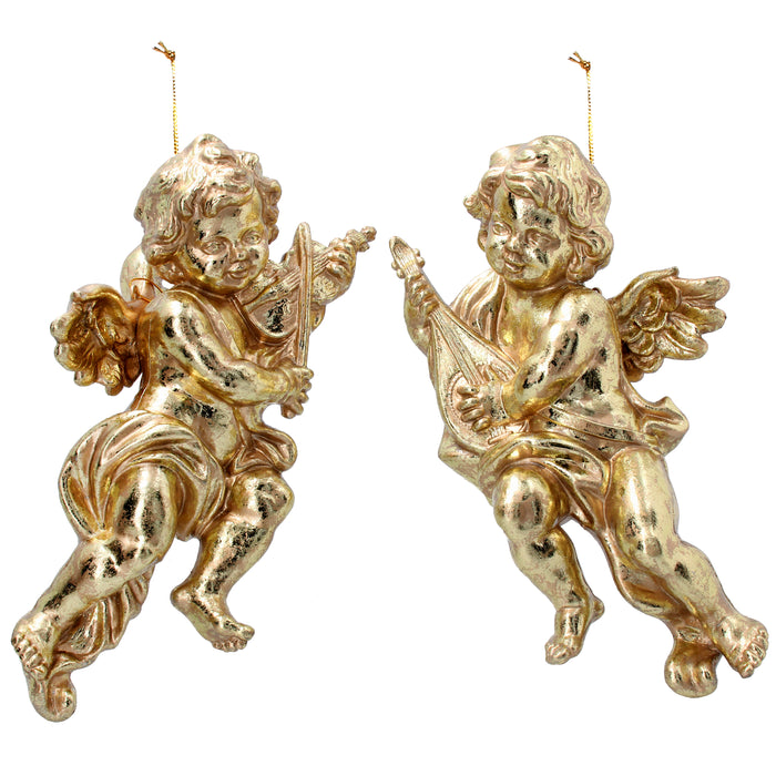 Pale Gold Acrylic Cherub, Lge, 2as