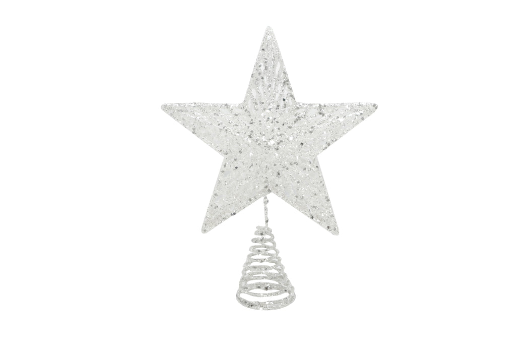 Irid Glitter Moulded Tree Top Star