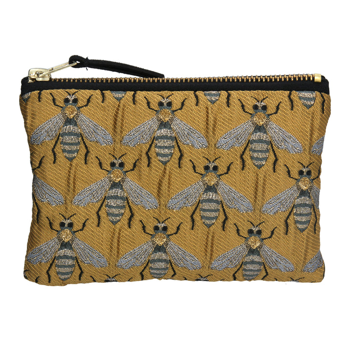 Gold Bee Jacquard Purse