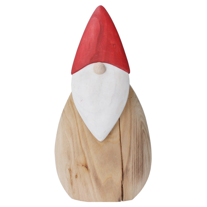 Natural Wood Santa Orn, Lge