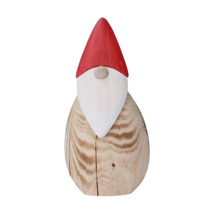 Natural Wood Santa Orn, Sml