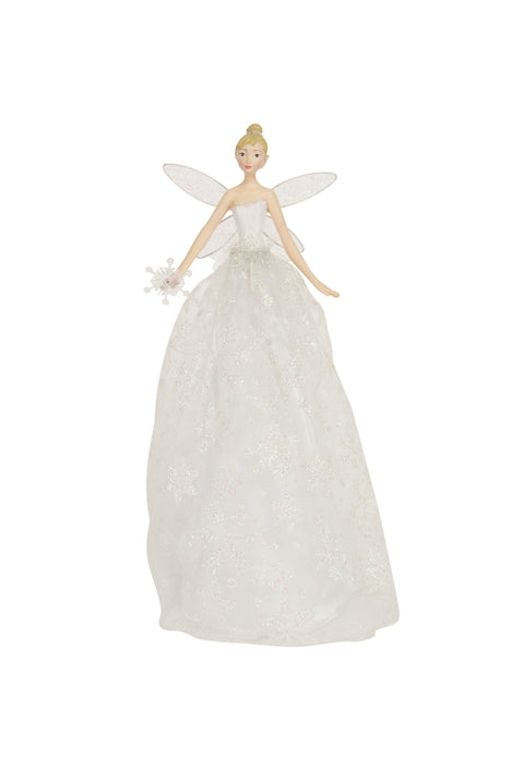 Irid Glitter Fabric/Resin Tree Top Fairy,