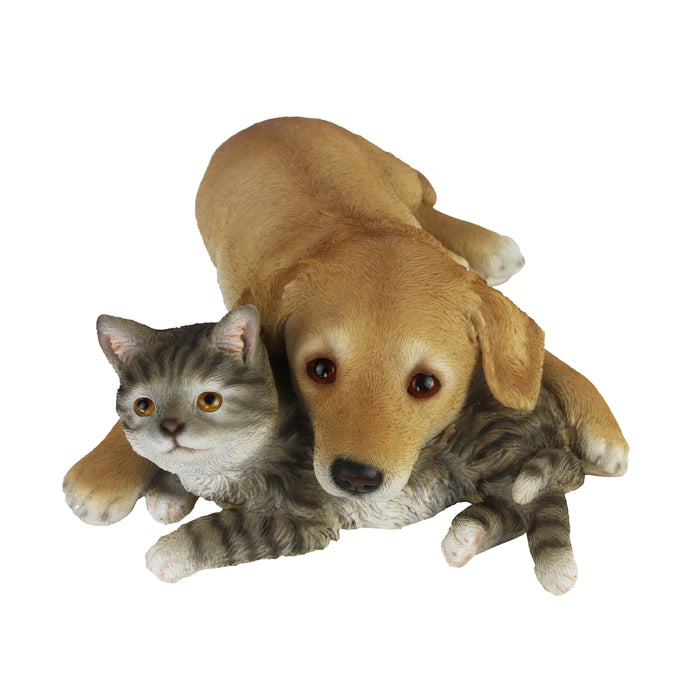 37000476 - LABRADOR PUP WITH KITTEN LYING