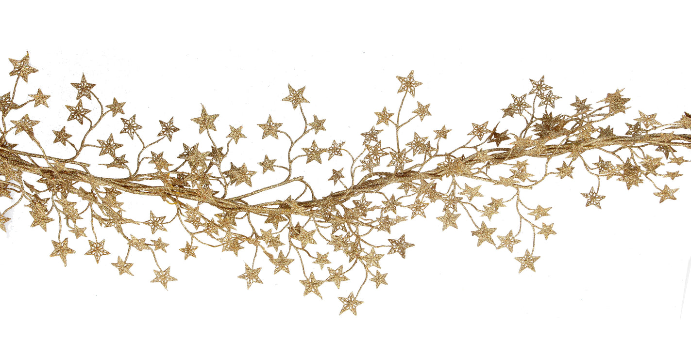 Gold Glittered Stars Garland