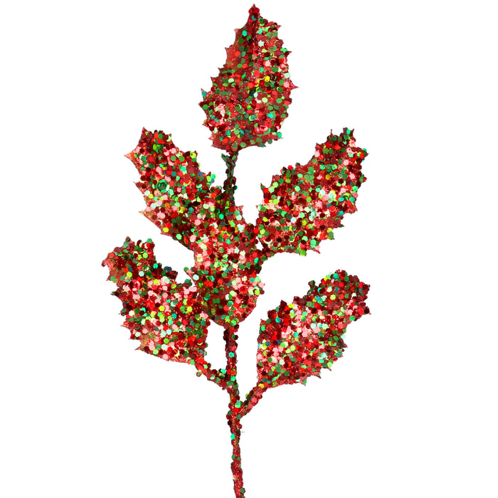 Multi Glitter Holly Pick