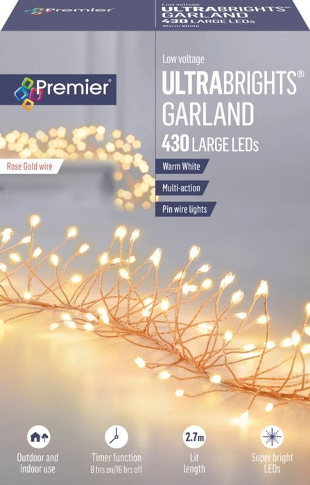 430L M-A Rose Gld UltraBright Garland w-T