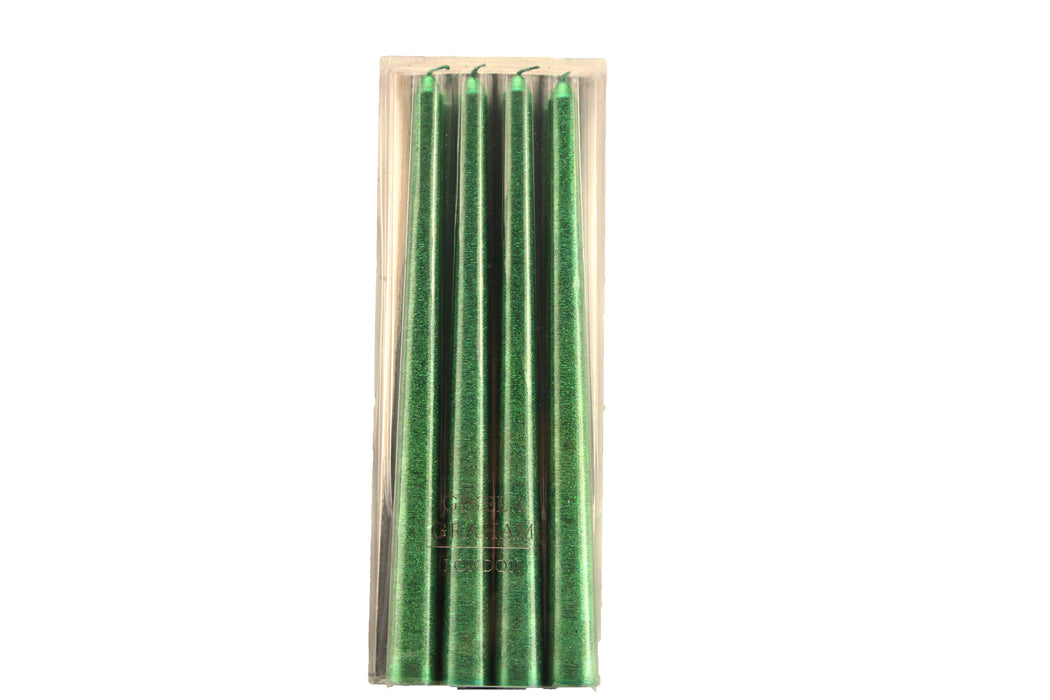 Forest Green Taper Candle, Pack/4,  (LxWx