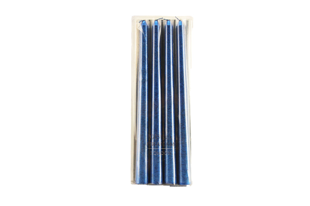 Navy Blue Taper Candle, Pack/4,  (LxWxD)