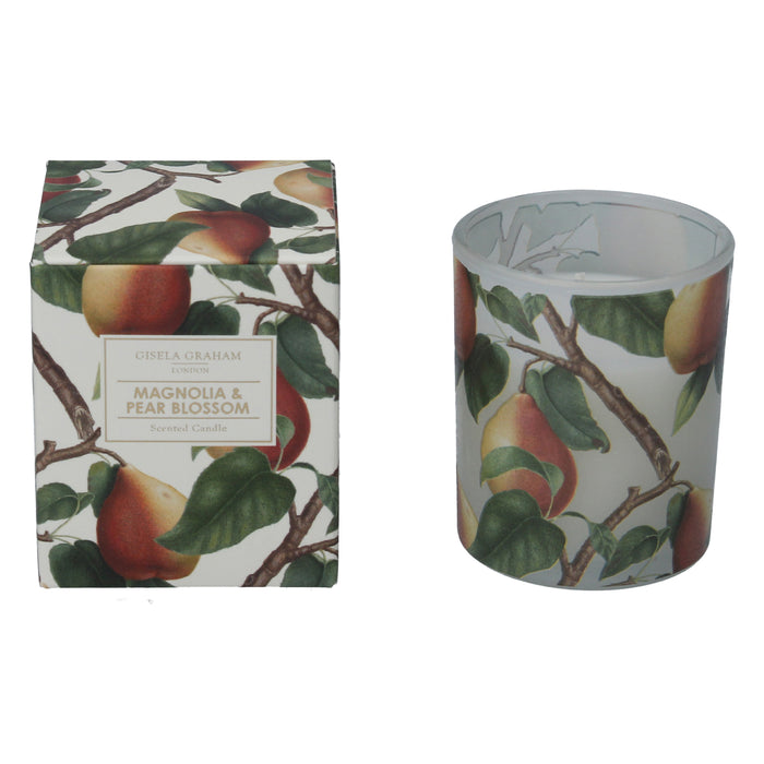 Cream/Pear Boxed Candle Pot, Sml,  (LxWxD