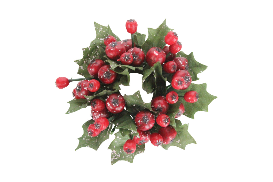 Snowy Cranberry Candle Ring