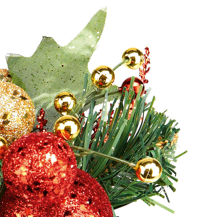 Red & Gold Glitter Ball Pick