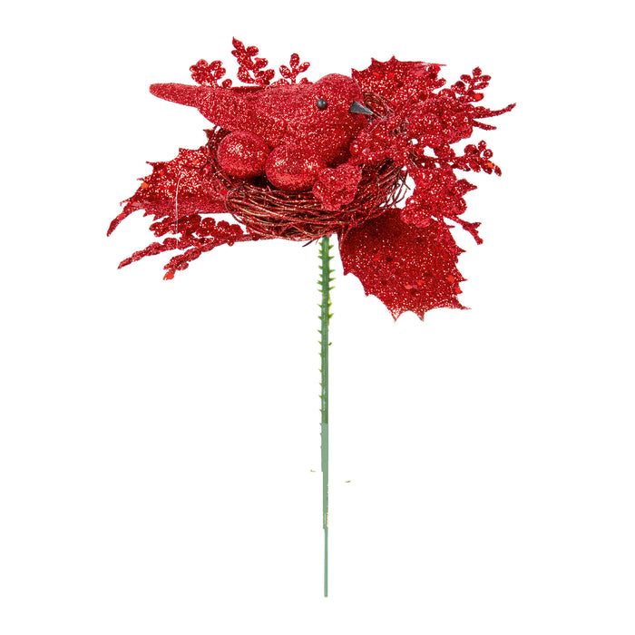 17cm Glitter Robin Pick
