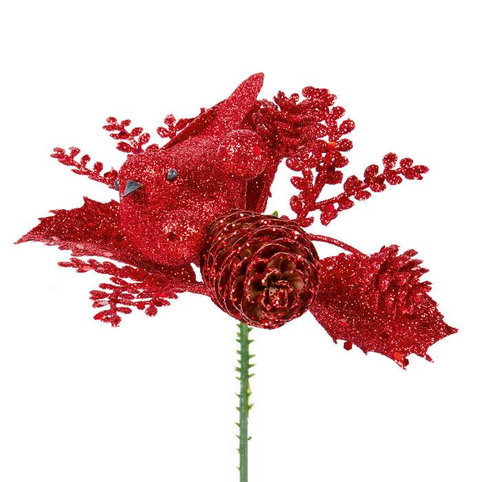 17cm Glitter Robin Pick