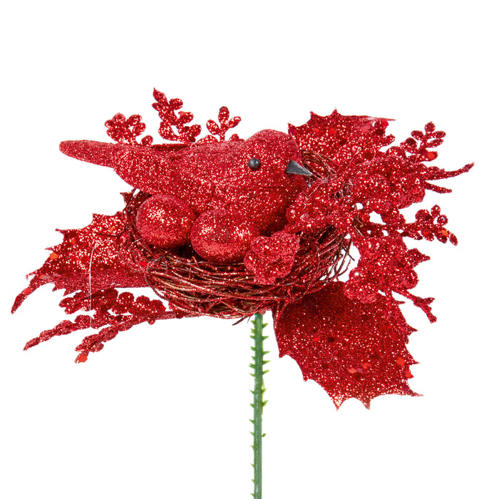 17cm Glitter Robin Pick