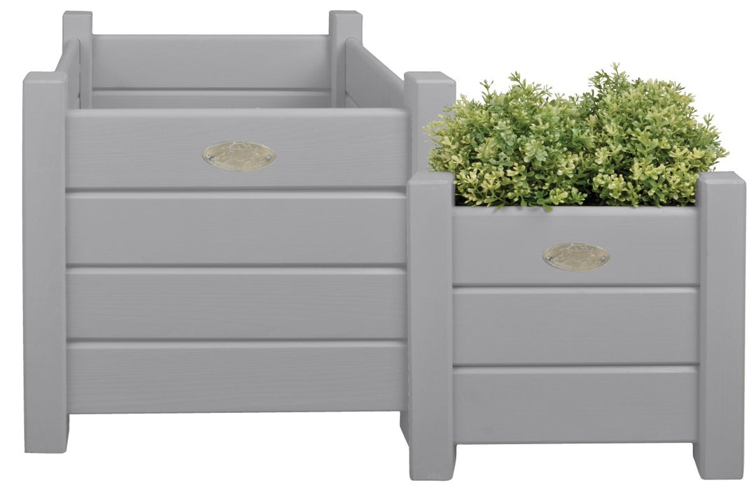 CF31G - SQUARE PLANTER SET OF 2 (GREY) FS