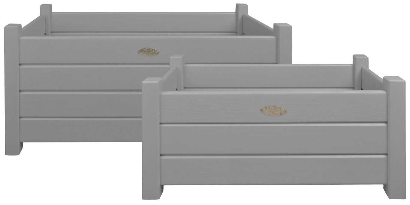 CF32G - RECTANGLE PLANTER SET OF 2 (GREY)
