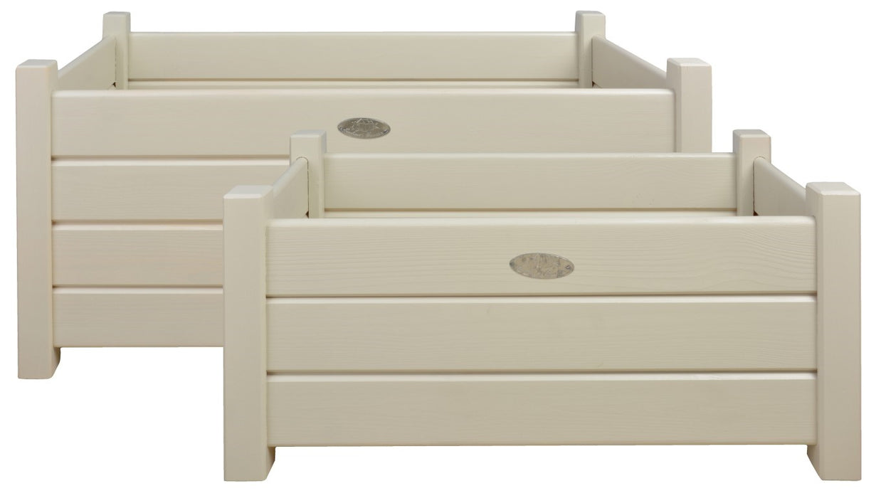 CF32W - RECTANGLE PLANTER SET OF 2 (CREAM