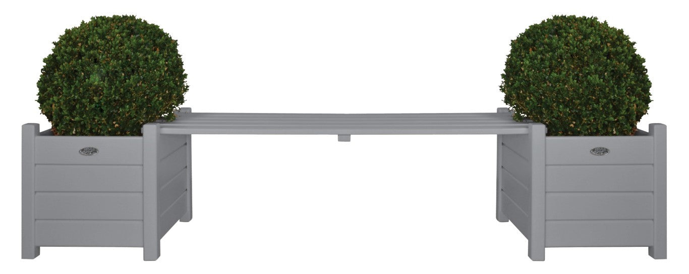 CF33G - BENCH WITH PLANTERS (GREY) FSC 10