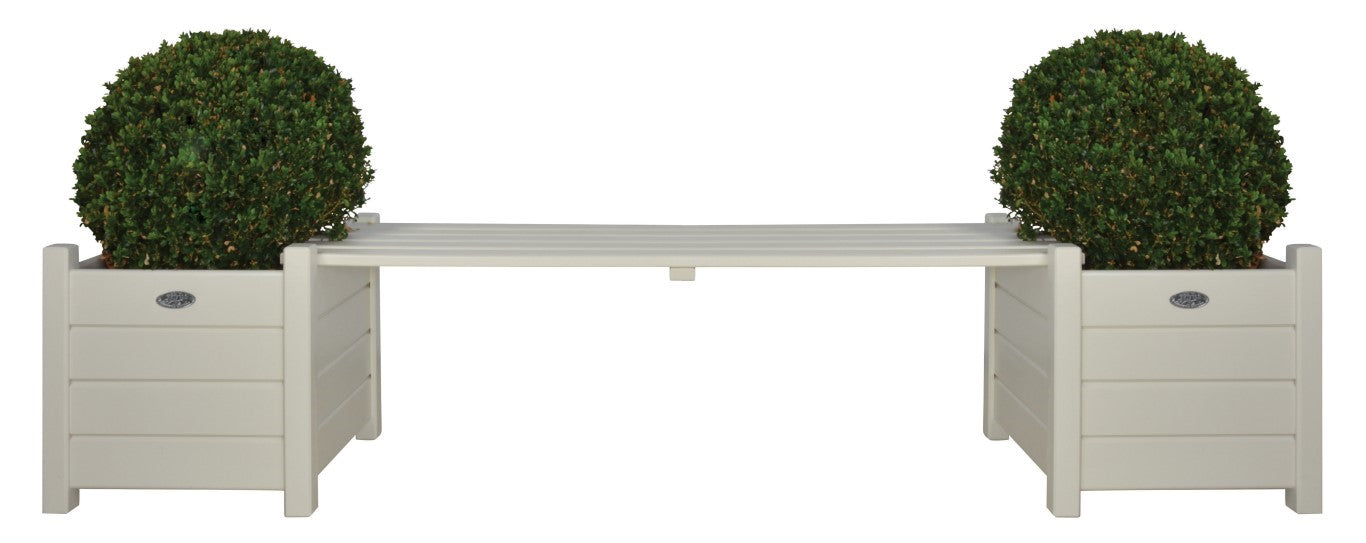 CF33W - BENCH WITH PLANTERS (CREAM) FSC 1