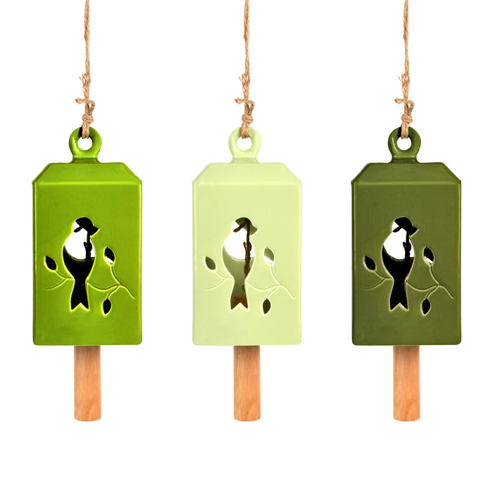 EL083 - CERAMIC WIND CHIMES (SET OF 3)