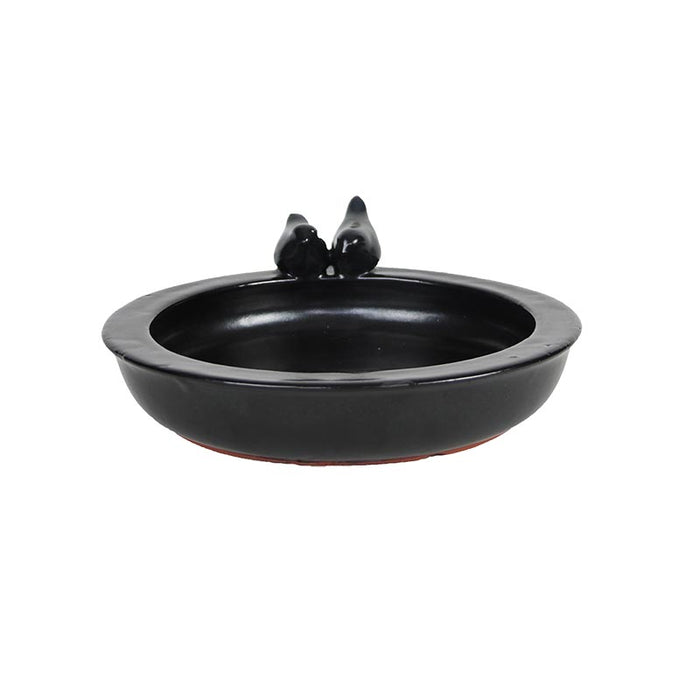 FB488 - BIRD BATH CERAMIC ROUND (PETROL B