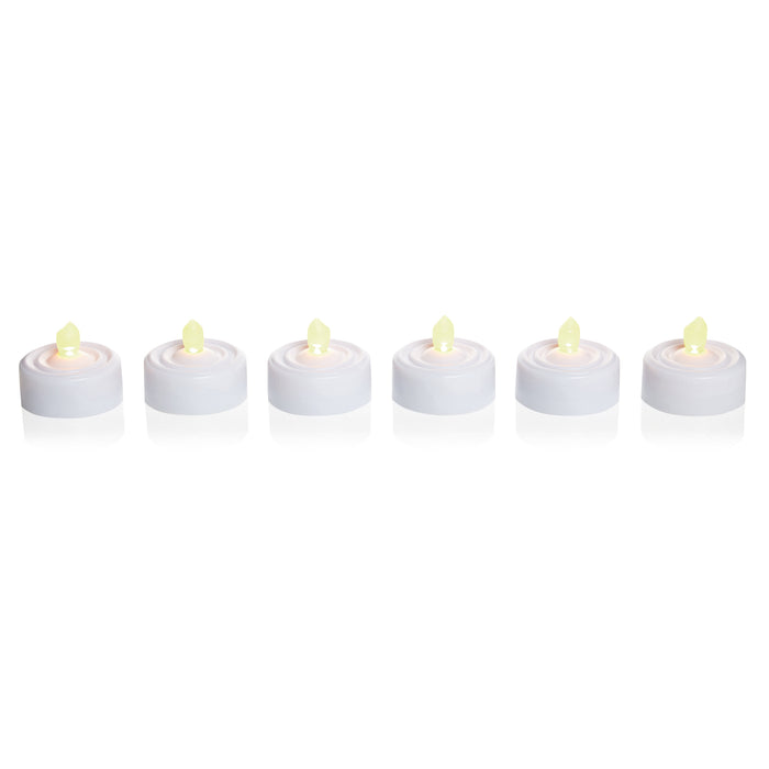 6 x Flickering LED Tea Lights