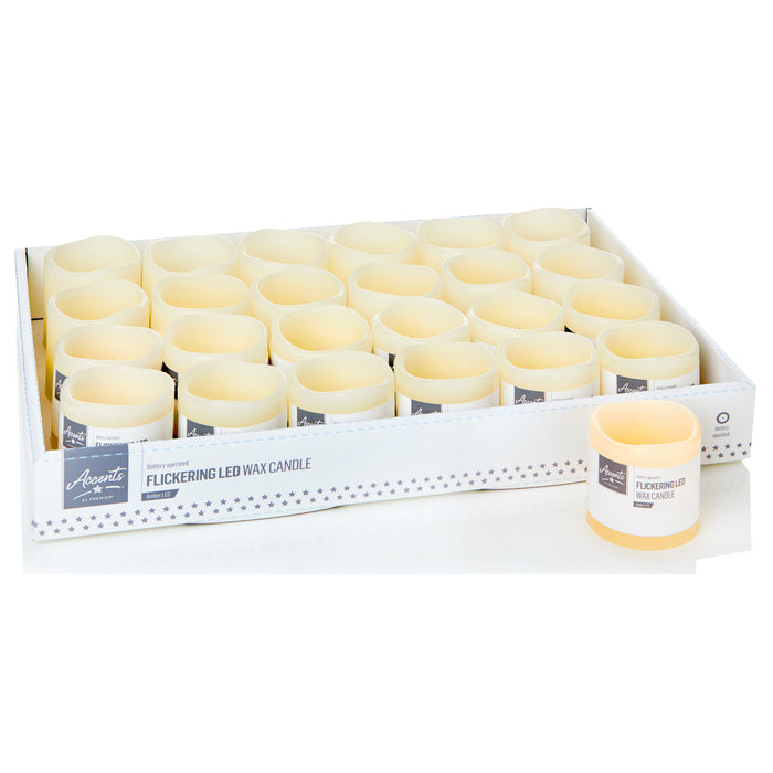 5cm Cream Flicker Wax Candle