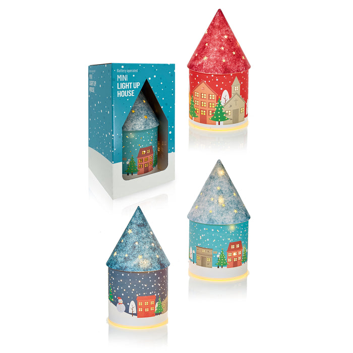 3 Asst Lit Paper Houses