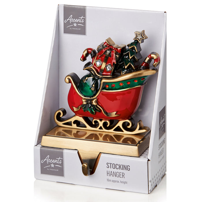 16cm Coloured Metal Sleigh