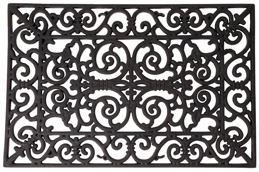 RB07 - HALF ROUND RUBBER/COIR DOORMAT