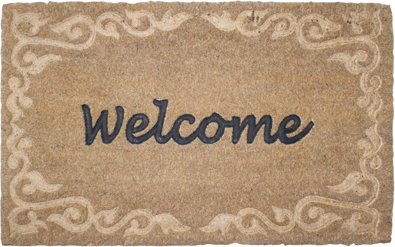 RB216 - COIR DOORMAT FLOWERS