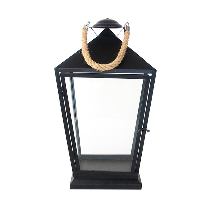 WL77 - LANTERN BLACK WITH ROPE (M)