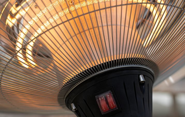 Adjustable Standing Heater Silver